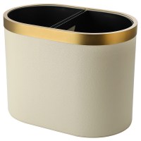 Double trash bucket Ivory Silkygold